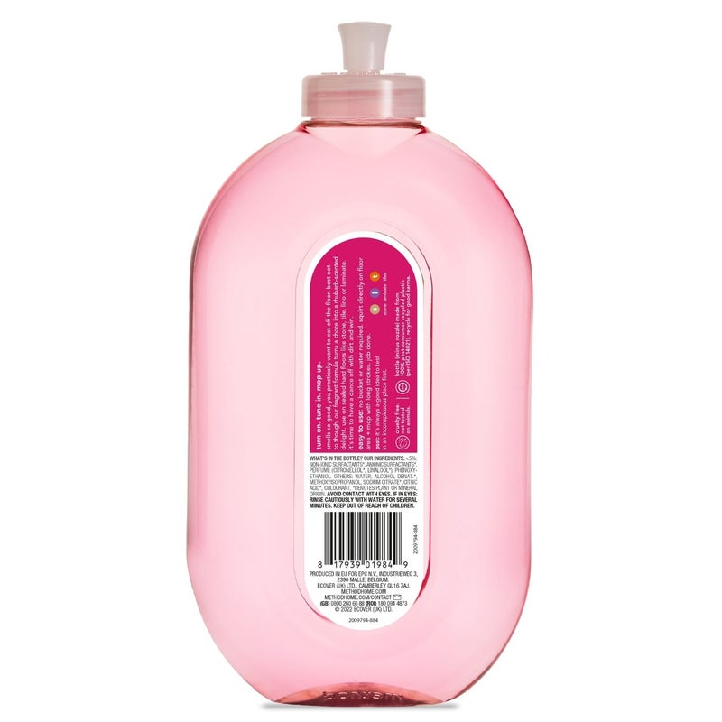 Method منظف الأرضيات الصلبة، تركيبة غير سامة بدون شطف، ينظف وينعش البلاط والحجر، رائحة الراوند البري - 739 مل - Image 2